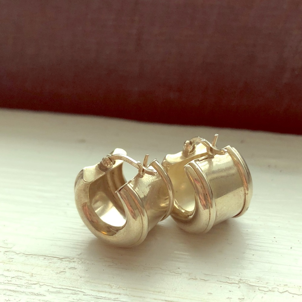 Vintage Sterling Silver hoops
